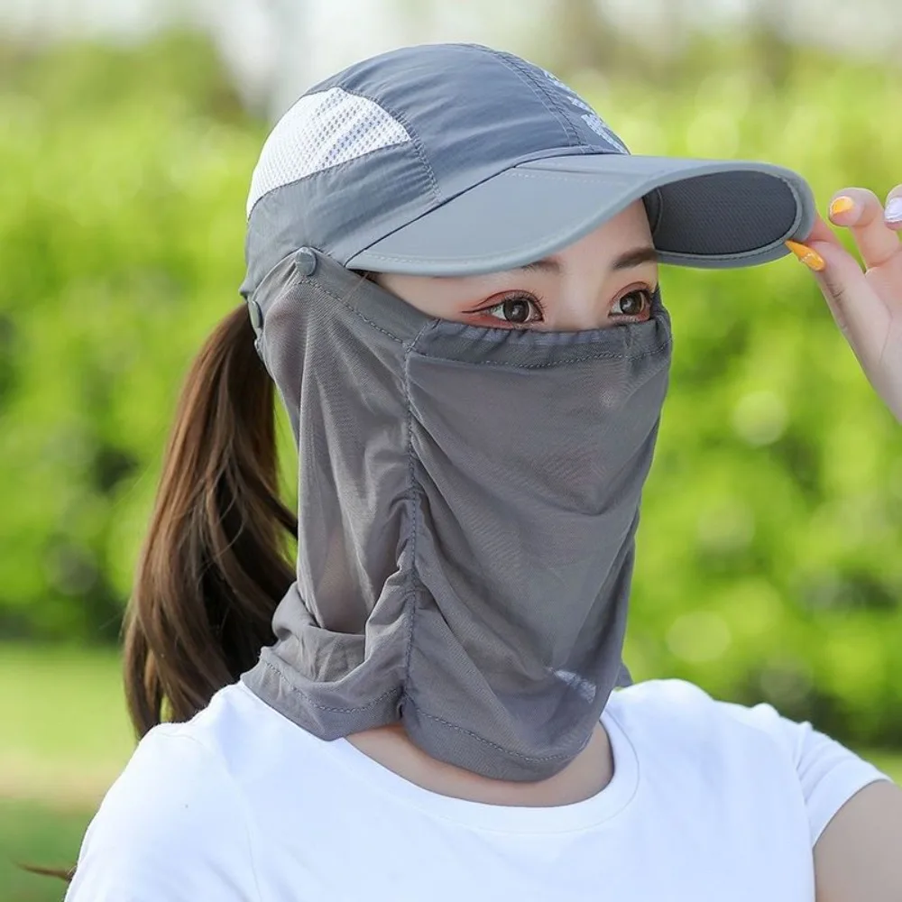 Soft Neck Protection Neck Protection Sun Cap Quick Drying UV Protection Sunshade Hat Cool Removable Face Shield Cap Riding