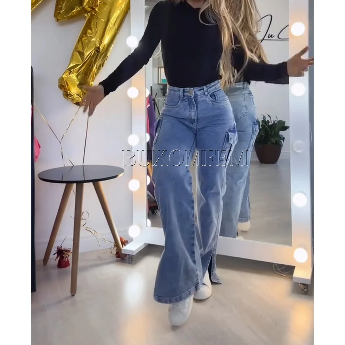 2024 Colombian Pantalone High Rise Skinny Butt Lifting Peach Hip High Waist Jeans for Women Slim Fit Flared Trousers Denim Pants