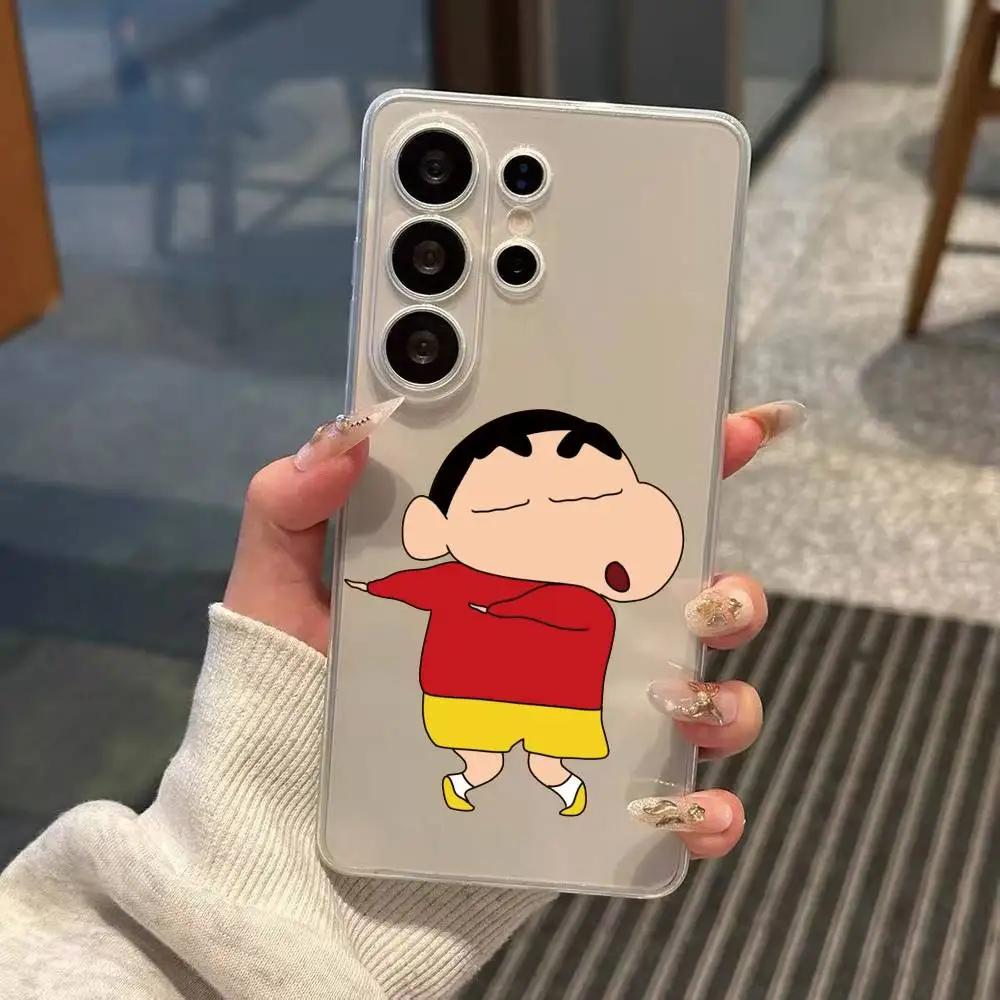 Amines C-Crayon Shins-C-chan  Phone Case For Samsung S25,S24,S21,S22,S23,S30,Ultra,S20,Plus,Fe Transparent Cover