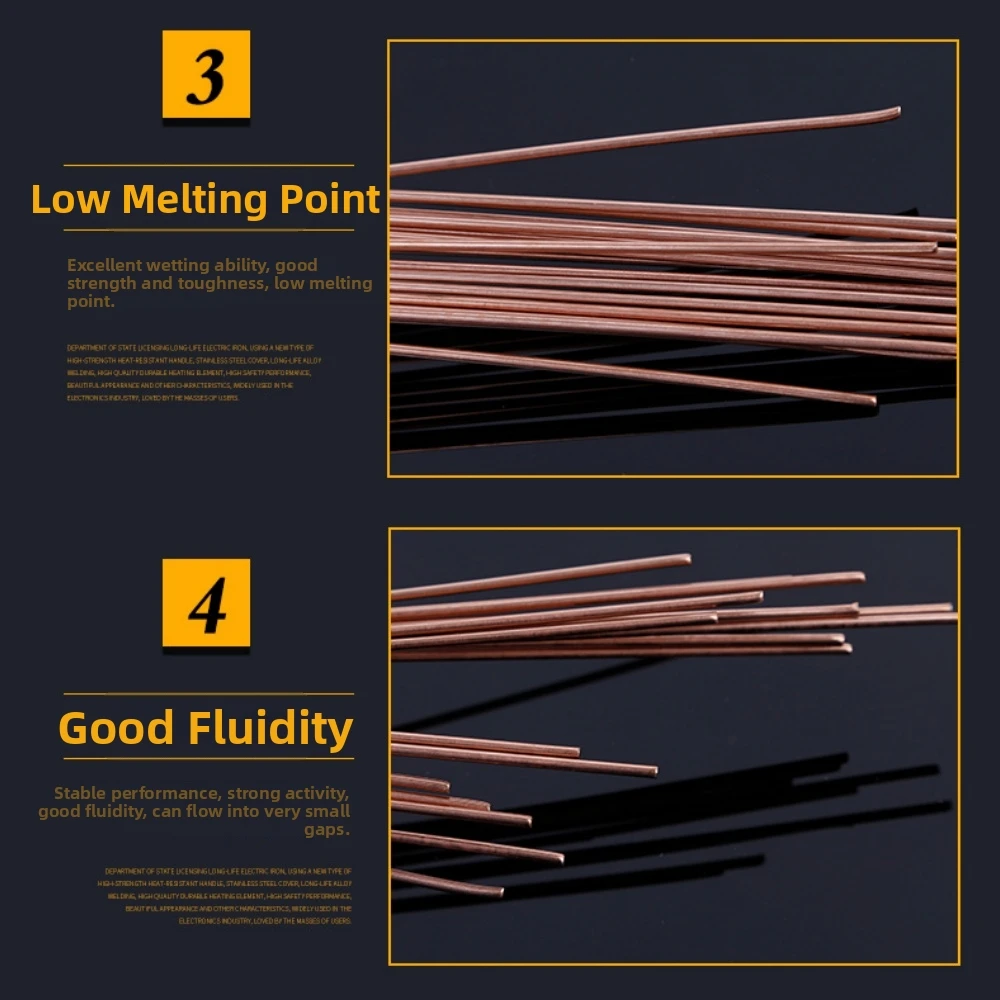 

20pcs 2.5mm Diameter Phosphor Copper Welding Rods 25cm Long for Efficient Soldering of Copper Pipes and Fittings
