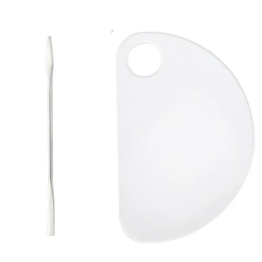 

Manicure Tools witn Spatula Rod Cosmetic Painting Plate Foundation Mixing Tray Nail Art Palette Blending Plate Makeup Palette