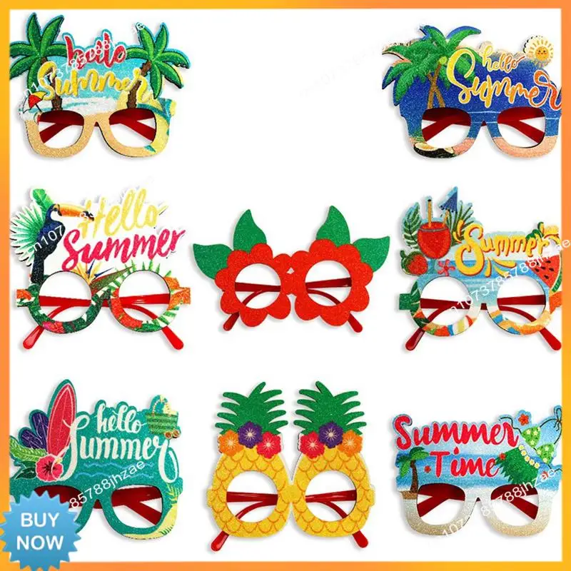 A10R 1 조각 여름 하와이안 안경 표시된 대로 펠트 + 플라스틱 코코넛 나무 사진 안경 프레임,H