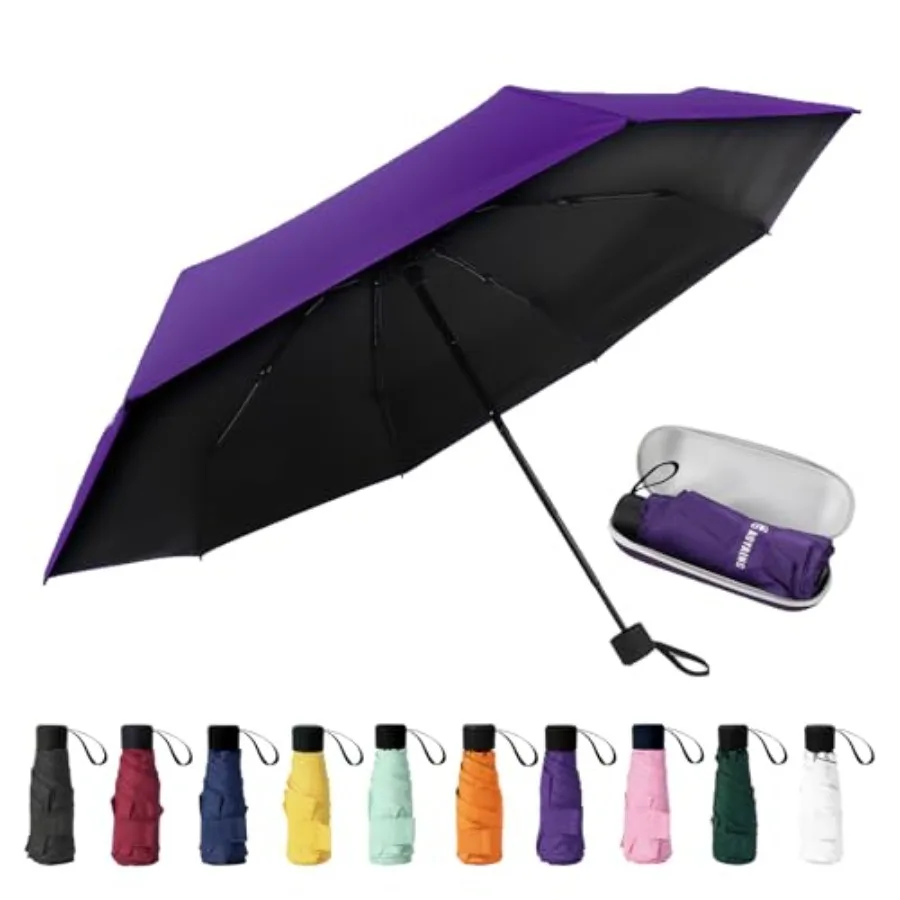 

Compact Travel Umbrella with Case SunandRa Lightweight Small and Compact Suit for Pocket