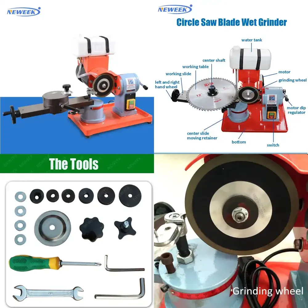 NEWEEK Industrial Woodworking Professional Knife Sharpening Grinder Electric Circular Saw Blade Grinding Machine