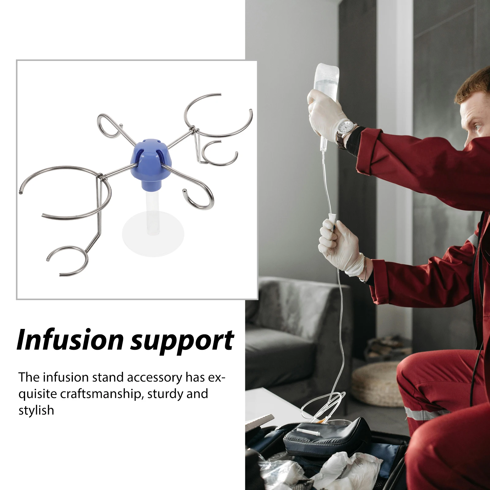 Hangers Space Saving Stainless Steel Infusion Rack Accessories Hook Travel Iv Stand Pole Hooks Plastic