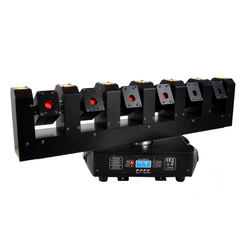 

RGB full color 3IN1 stage stepless rotating shaking head light 7 warm white light beads two-color matrix point control
