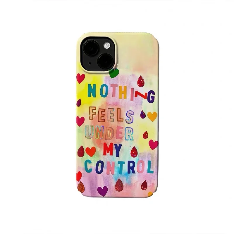 

Colorful English Letter Love Phone Case for IPHONE 17 Air 16E 15 PROMAX 14 Plus 13 12 MINI 11 PRO 16Plus XR Acrylic Phone Cover