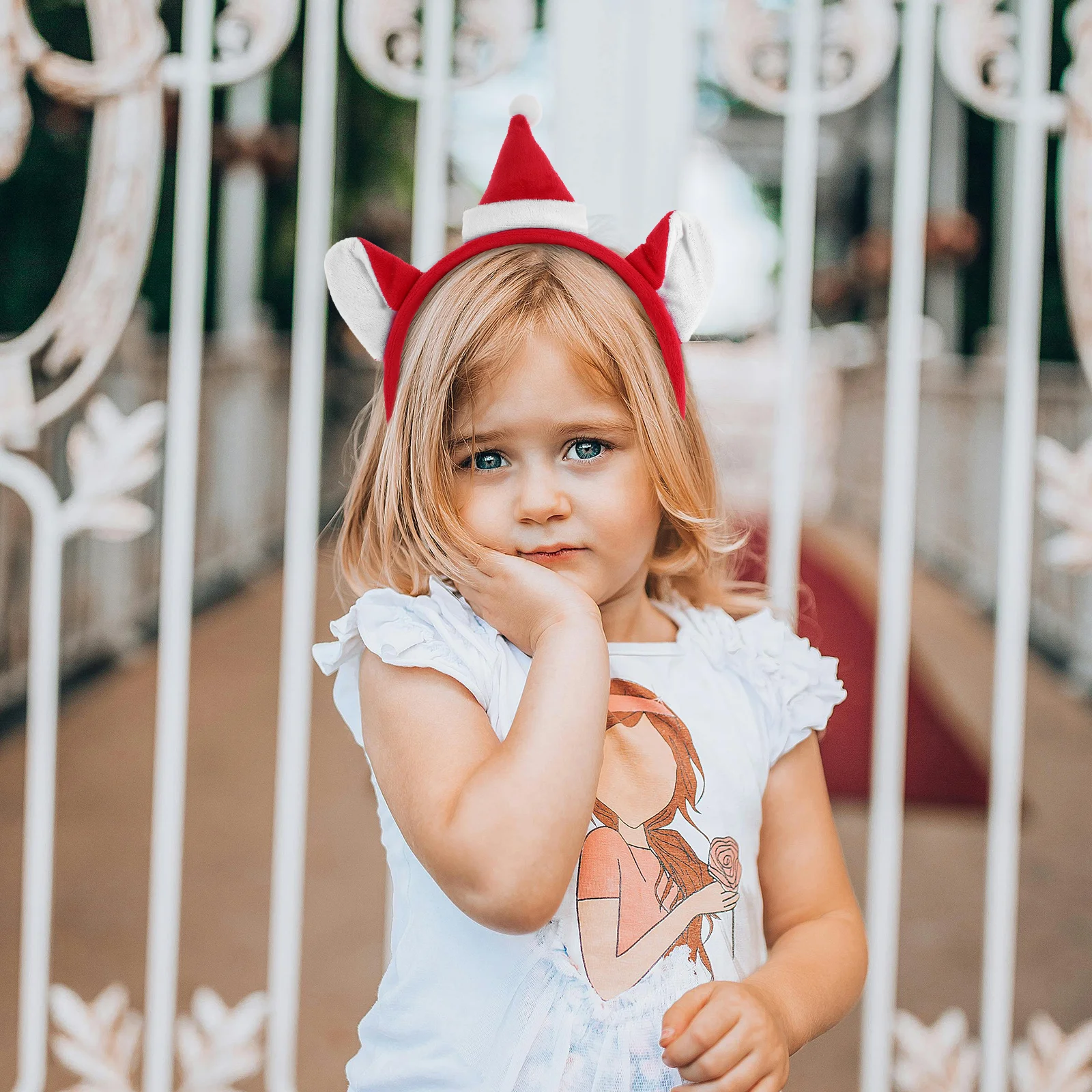 1 مجموعة عيد الميلاد آذان القط عقال سانتا قبعة ربطة القوس فيونكة الذيل مجموعة لعوب تصميم عطلة الأطراف تأثيري احتفالي ديكور الاطفال الكبار