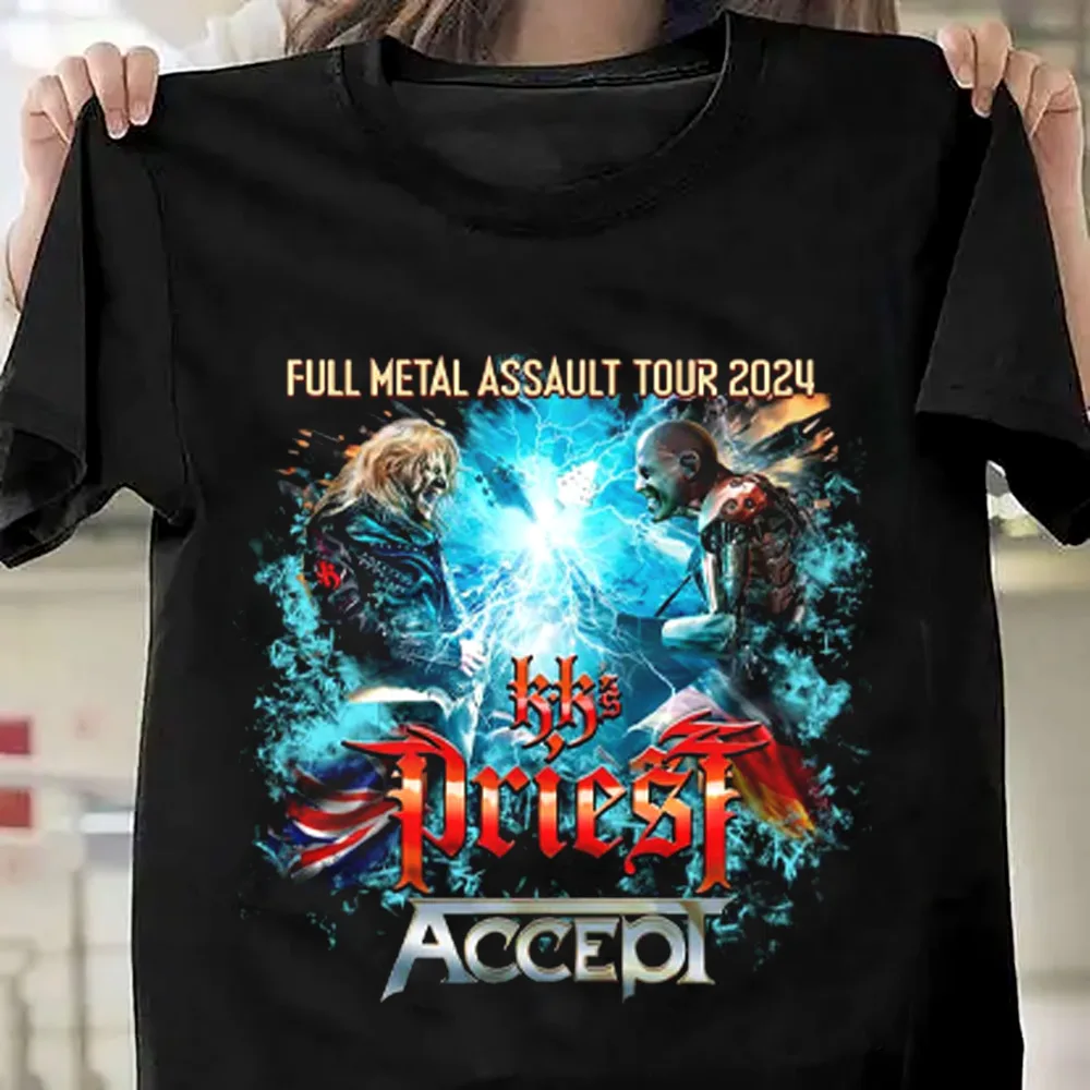 KK's Priest and Accept - 2024 Concert Black All Size S-5XL Unisex Shirt