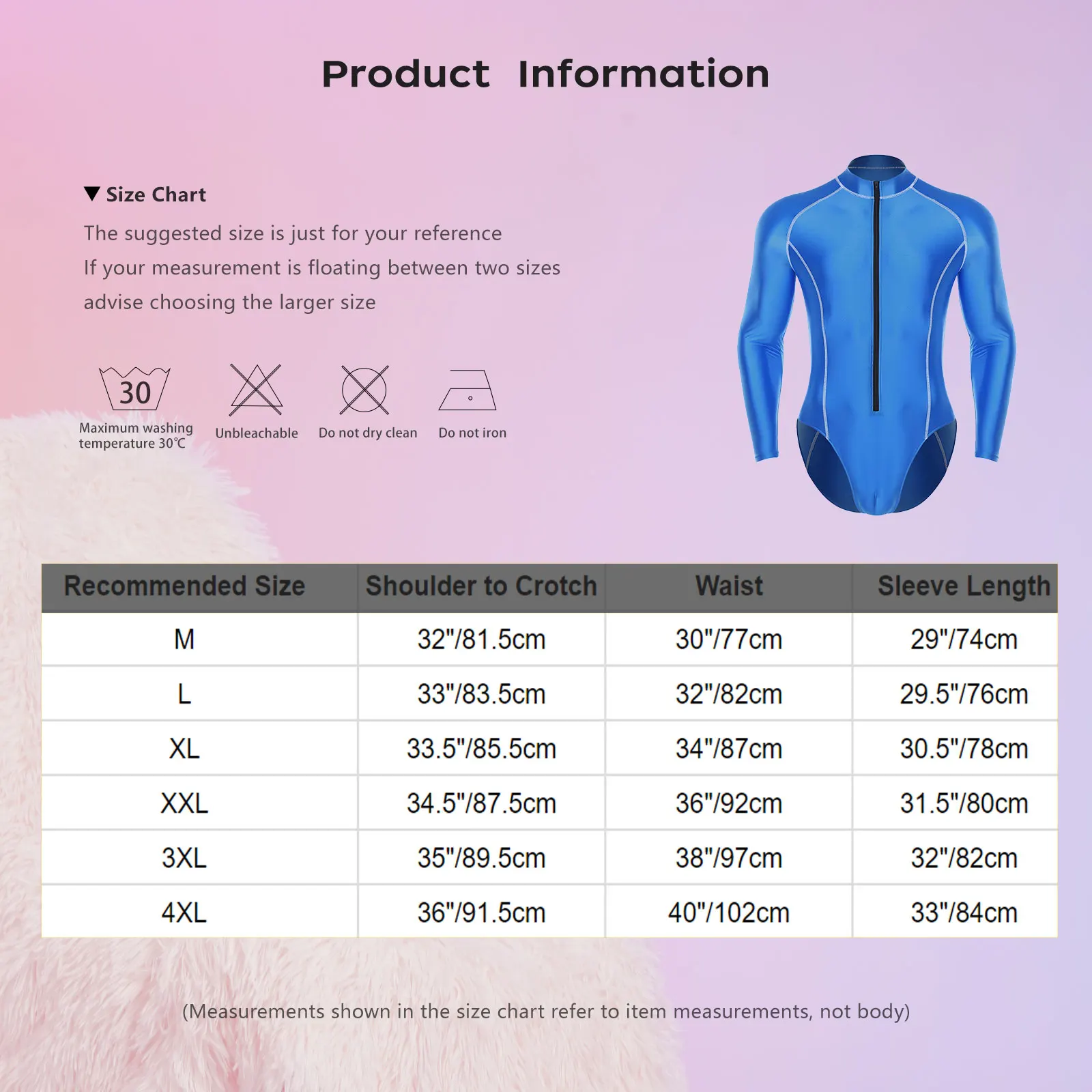 ملابس سباحة رجالي لامعة بدلة سباحة بأكمام طويلة وسحاب أمامي بدلة يوتار لركوب الأمواج على الشاطئ بدلة سباحة للشاطئ