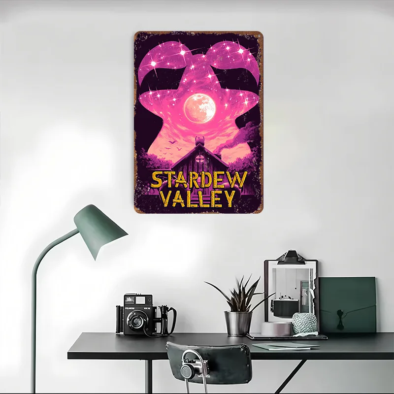 Customizable Stardew Valley Night Sky Metal Poster