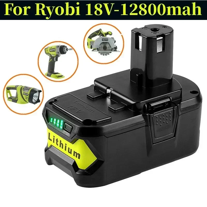 أداة طاقة لاسلكية Ryobi One 18 فولت تم استبدالها حديثًا بطارية ليثيوم أيون 9800mahbpl1820 P108 P106 Rb18l50 Rb 18l4018V شحن