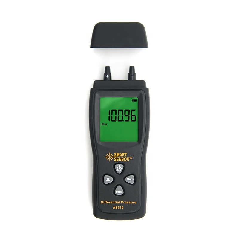 SMART SENSOR AS510 LCD air manometer pressure gauge Mini pressure differential meter digital pressure manometer 0~100hPa