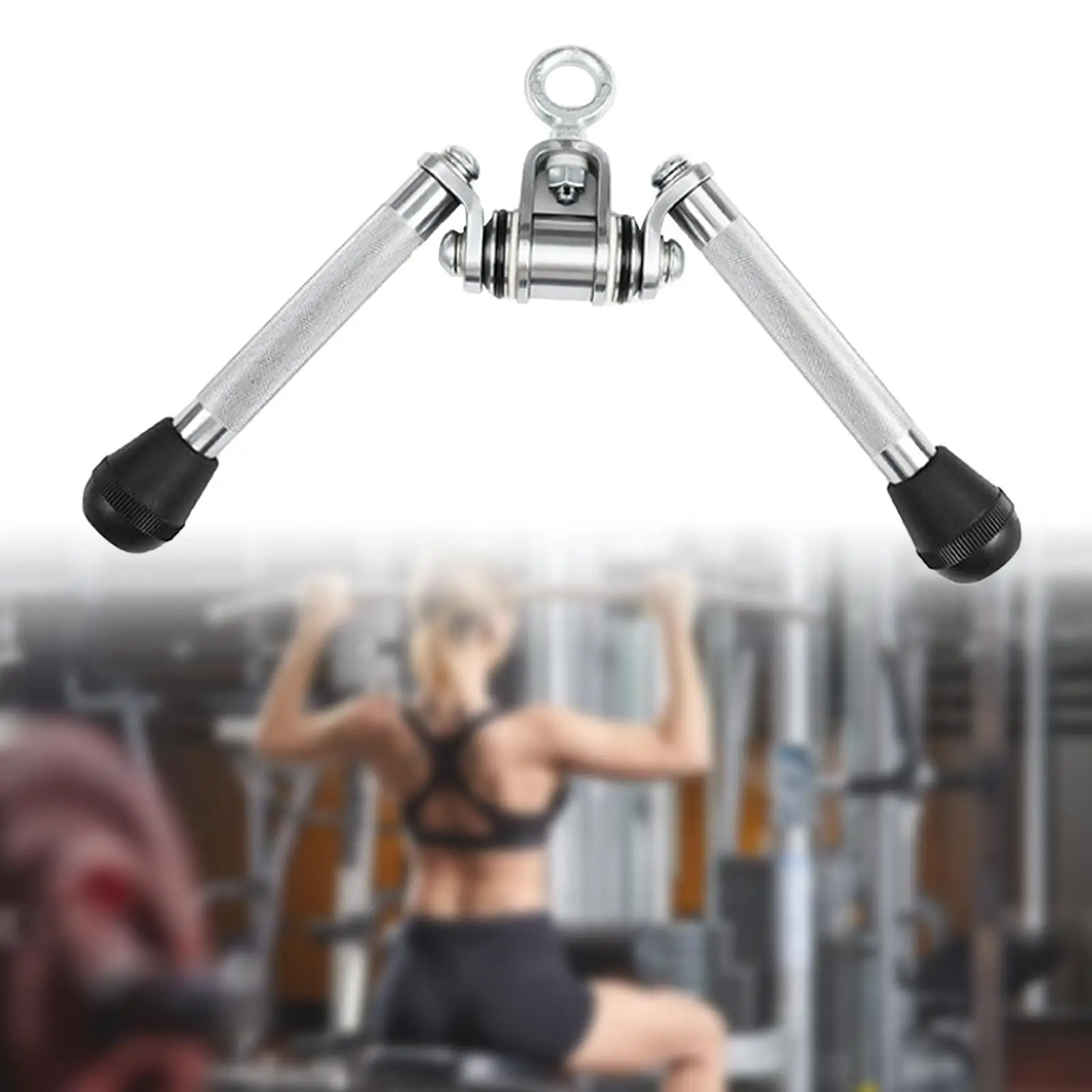 V Shaped Tricep Press Down Bar Tricep Bar Easy to Grip Steel Non Slip Cable Attachment for Fitness Equipment Workout Exercise