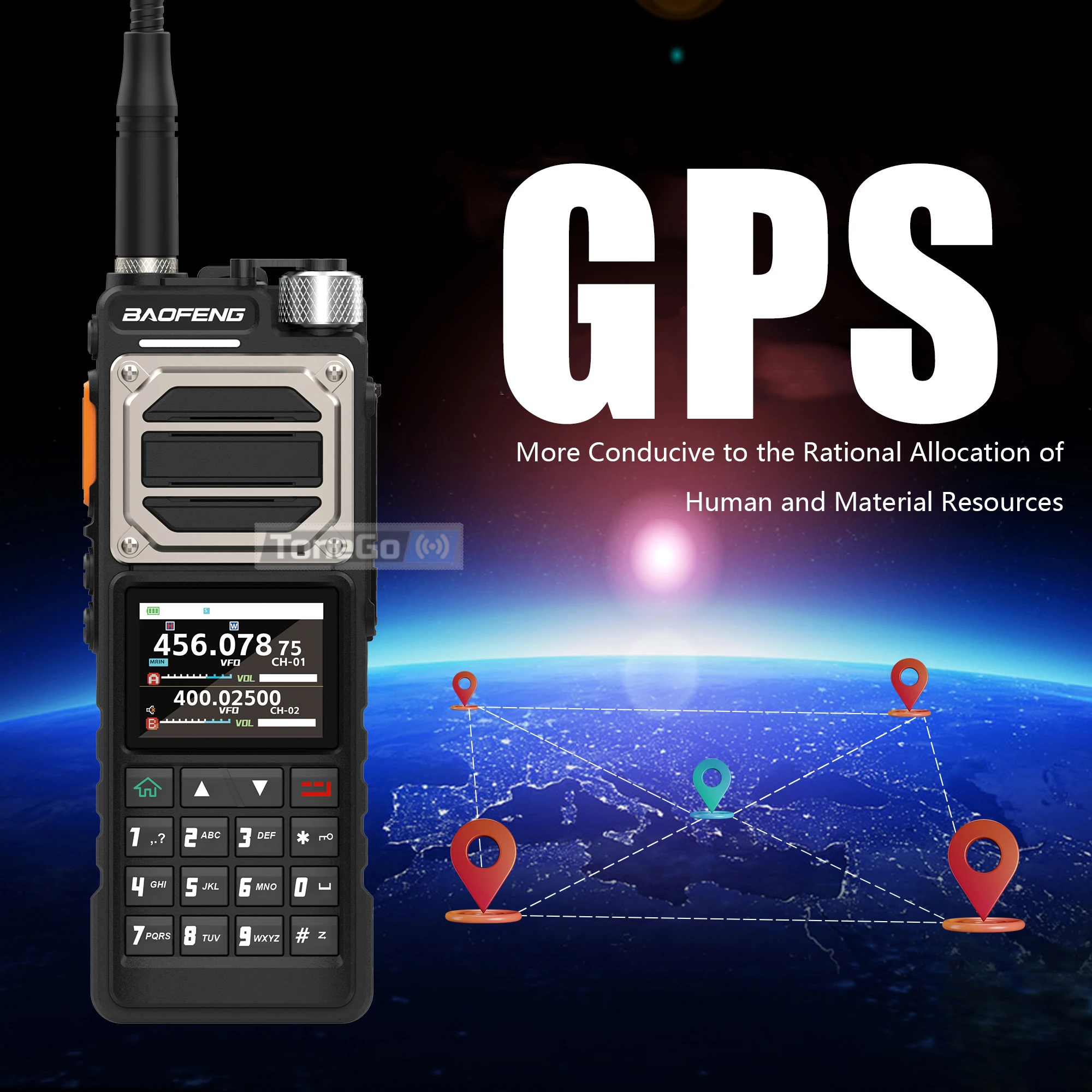 BAOFENG UV-25 PRO GPS Multi Band Walkie Talkie 1000CH AM Type-C Charger Long Range Fall Alarm Wireless Copy Frequency Ham Radio