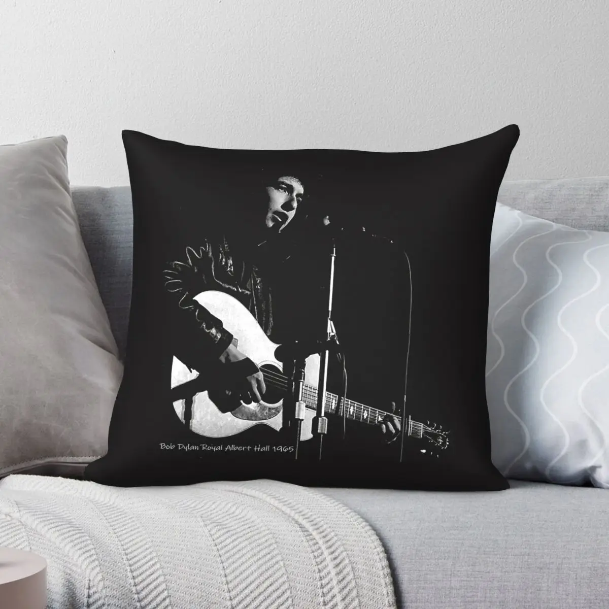 Bob Dylan Royal Albert Hall Square Pillowcase Polyester Linen Velvet Pattern Zip Decor Bed Cushion Cover 18