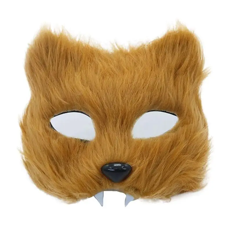 652f mascarade máscara peluda gatos peludos accesorio disfraces halloween para hombres que juegan a rol cosplay
