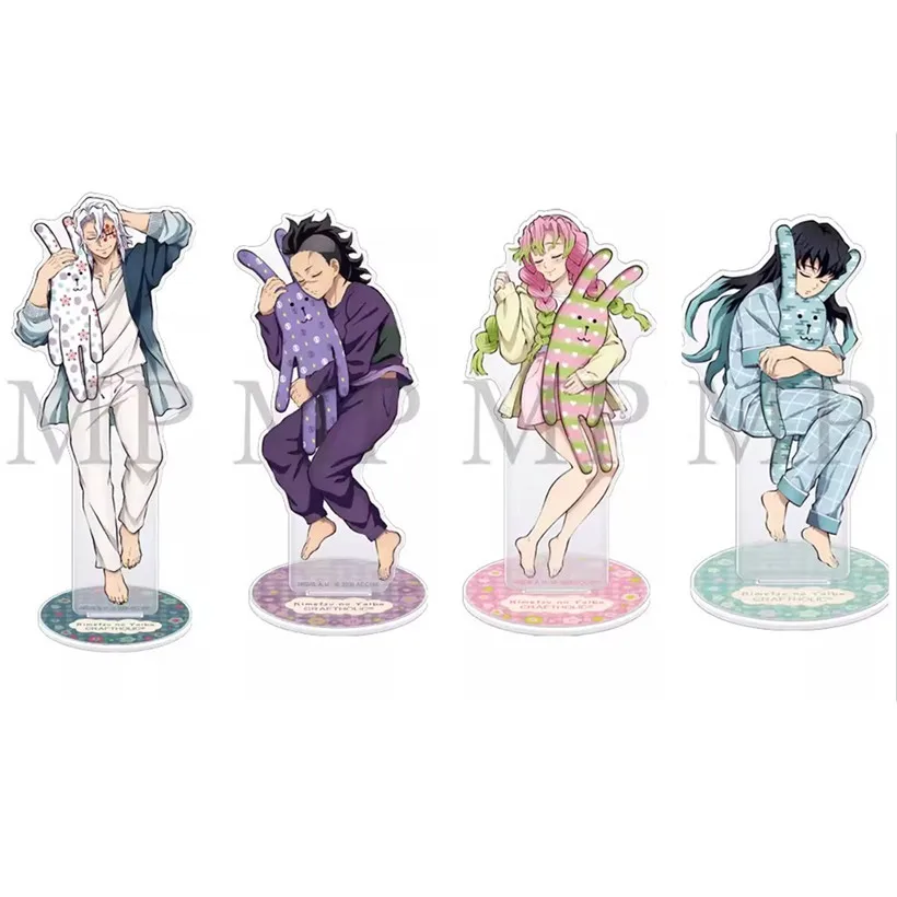 Game Kanroji Mitsuri Tokitou Muichirou Uzui Tengen Shinazugawa Genya Acrylic Stand Doll Anime Figure Model Cosplay Toy for Gift