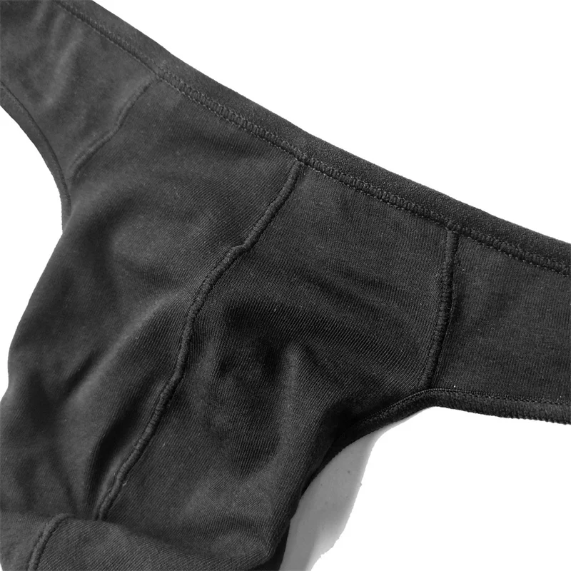 Tanga de algodón para hombre, ropa interior deportiva, sexy, gay, sin seguimiento