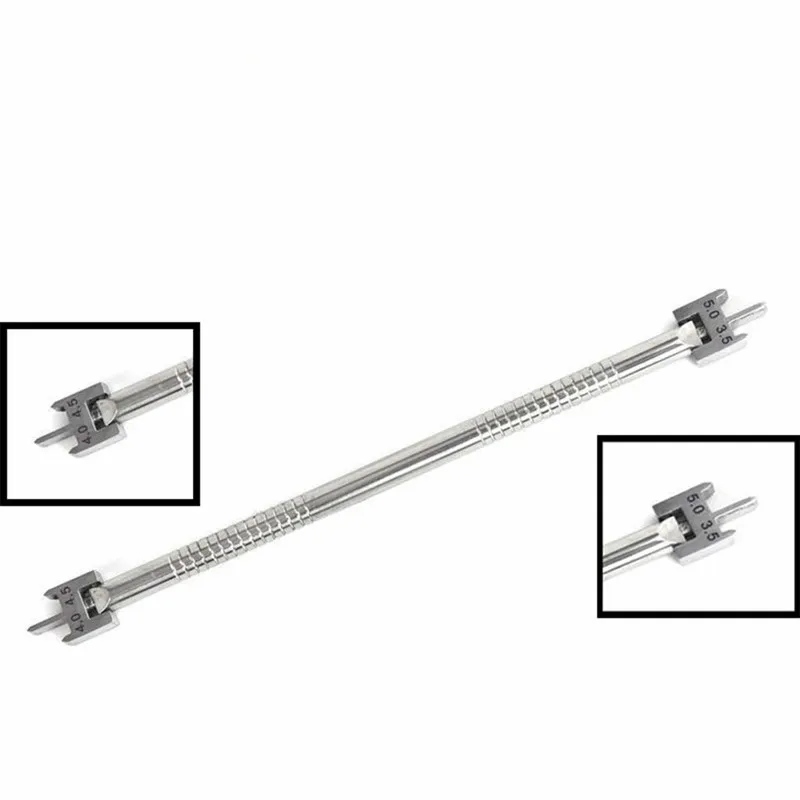 Dental Bracket Gauge Locator Stainless Steel Double Scale Orthodontic Brackets Positioner Instruments Size 4.0-4.5 and 5.0-3.5