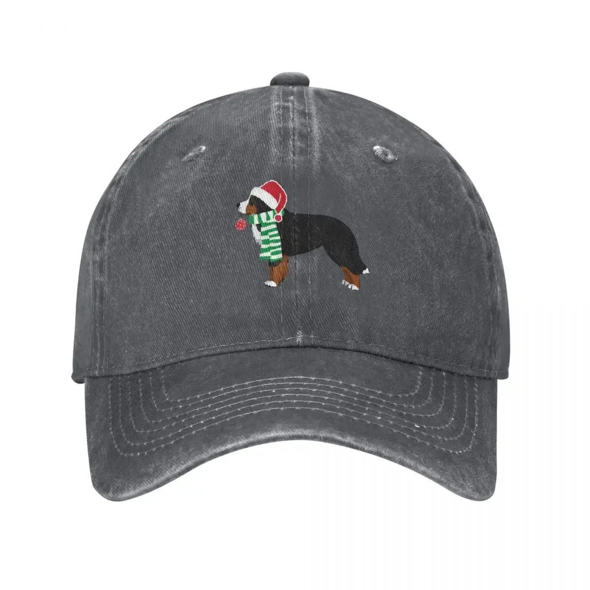 

Bernese Mountain Dog - Holiday Christmas Dog Baseball Cap custom Hat Golf Wear Beach Outing Caps Women Men's