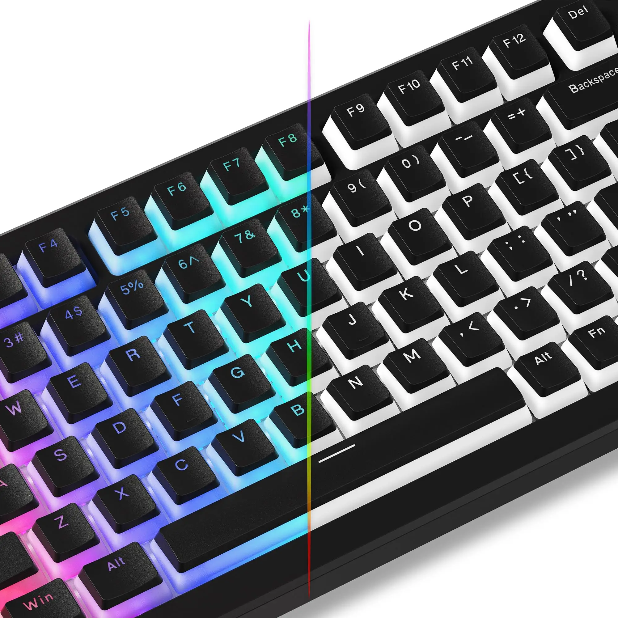 Womier Double Shot PBT Keycaps 130 Keys OEM Profile Pudding Shine Through Keycaps for MX Switches Mechanical Gaming Keyboard