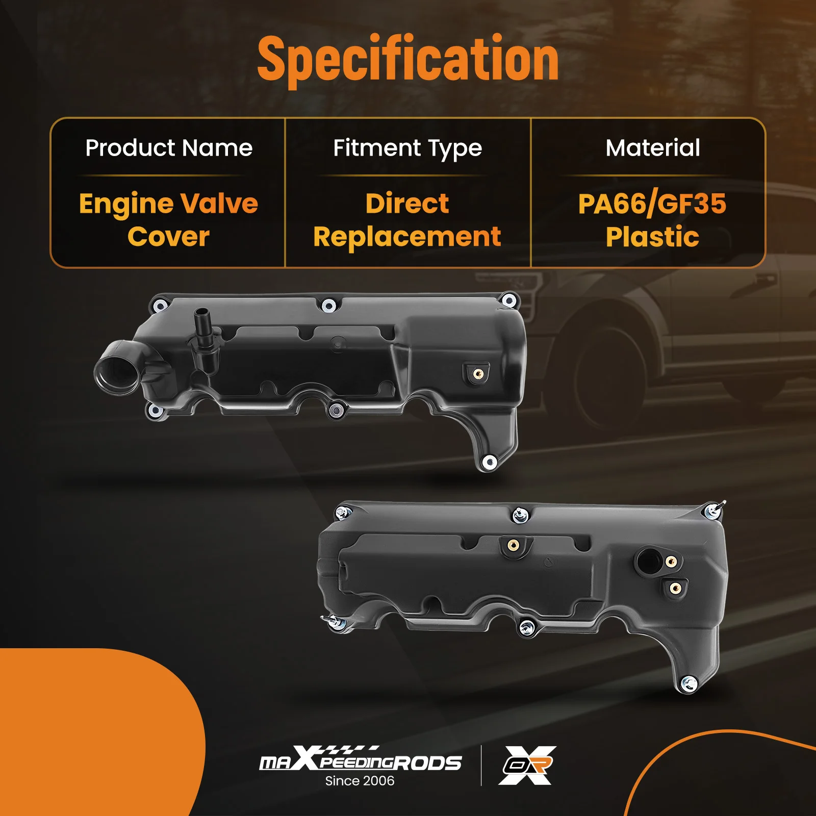 Left & Right Aluminum Valve Cover for Ford Crown Victoria Lincoln Town 4.6L V8  6L2Z6582AA 4L5Z6582JA