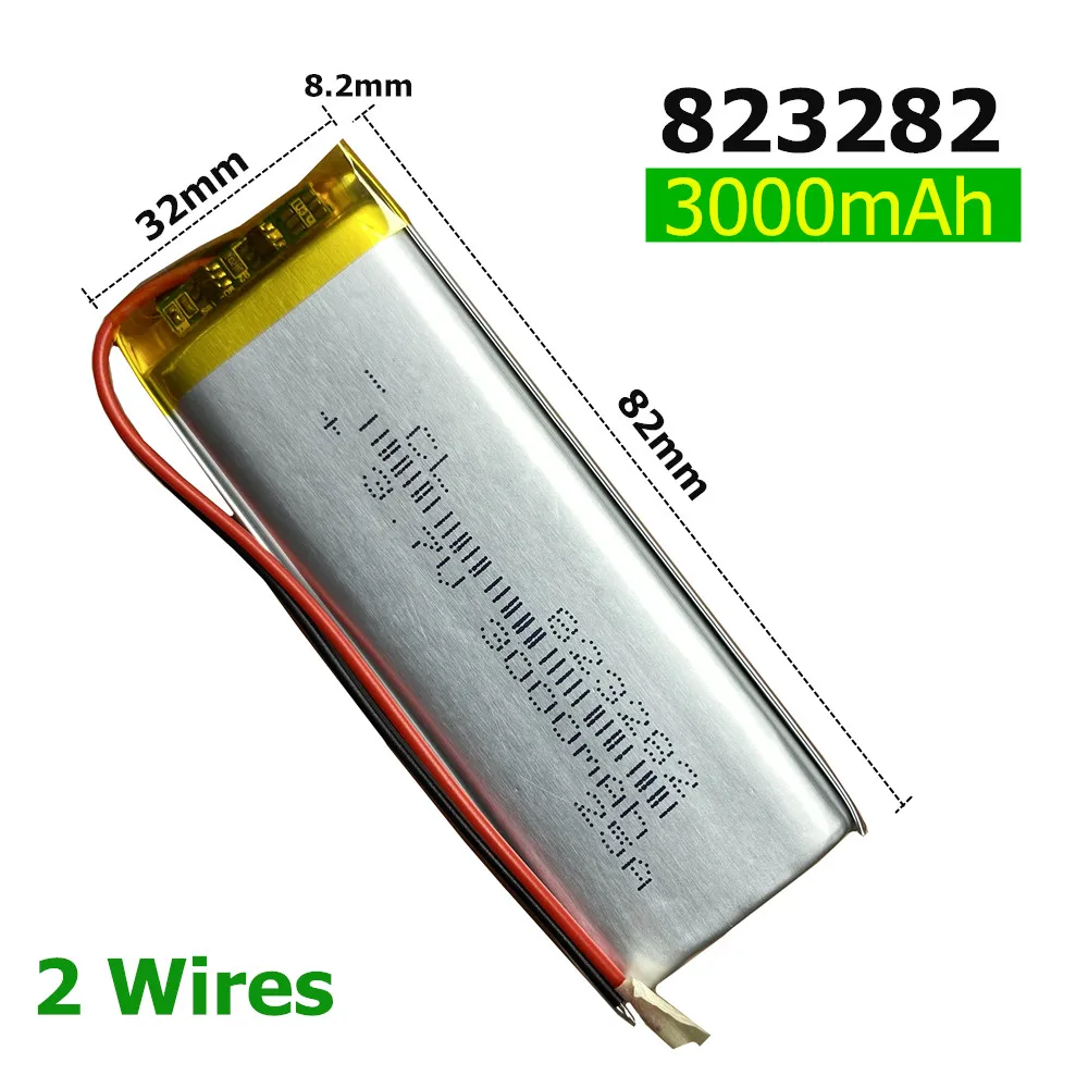 1-10Pcs 823282 3.7V 3000mAh LiPo Polymer Battery For Tablet PC Computer Bluetooth Speaker Power Bank Tablet DVD Locator Intercom