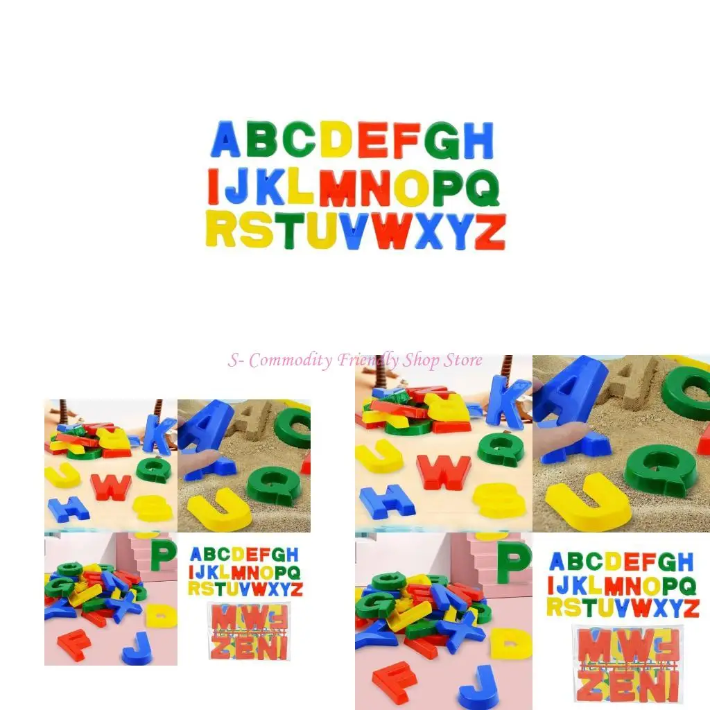 85AE 26PCS Alphabets Sand Molds Toy for Beach Activity Sand Play Tool For Kids Fun
