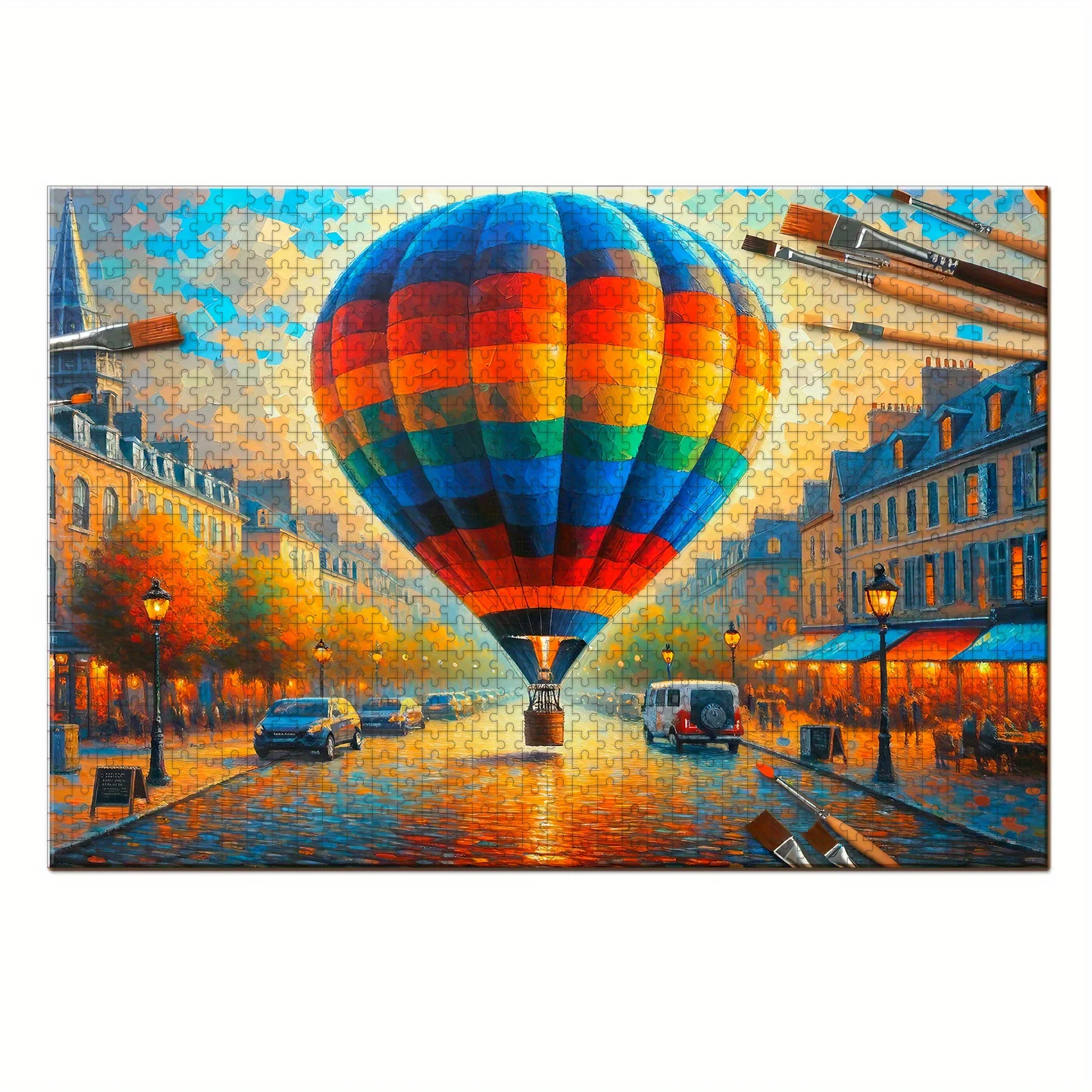 300、500、または1000ピースの大人向けパズル - 熱気球 - ゲームの夜のための挑戦的なパズル