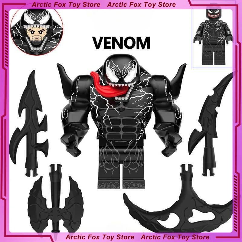 

Новая фигурка Венома из фильма, 5 см, пластиковая модель, усовершенствованные строительные блоки, украшение для рабочего стола, новогодние подарки, игрушки