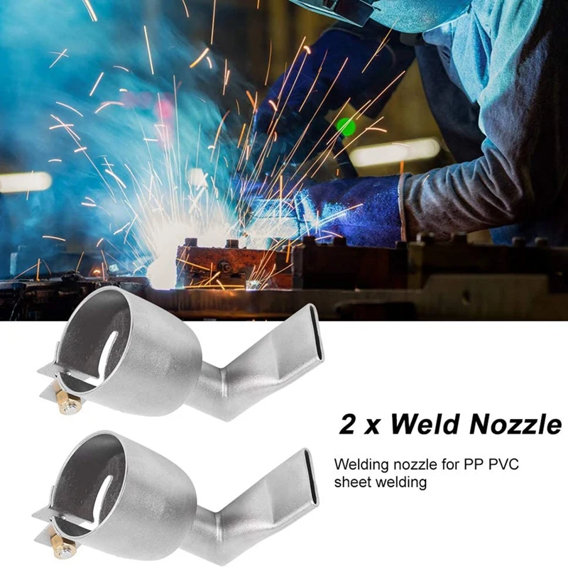 2Pcs 20 Mm 90 Degree Angled Wide Slot Weld Nozzle For Plastic Welding Nozzle Hot Air Heat Tools