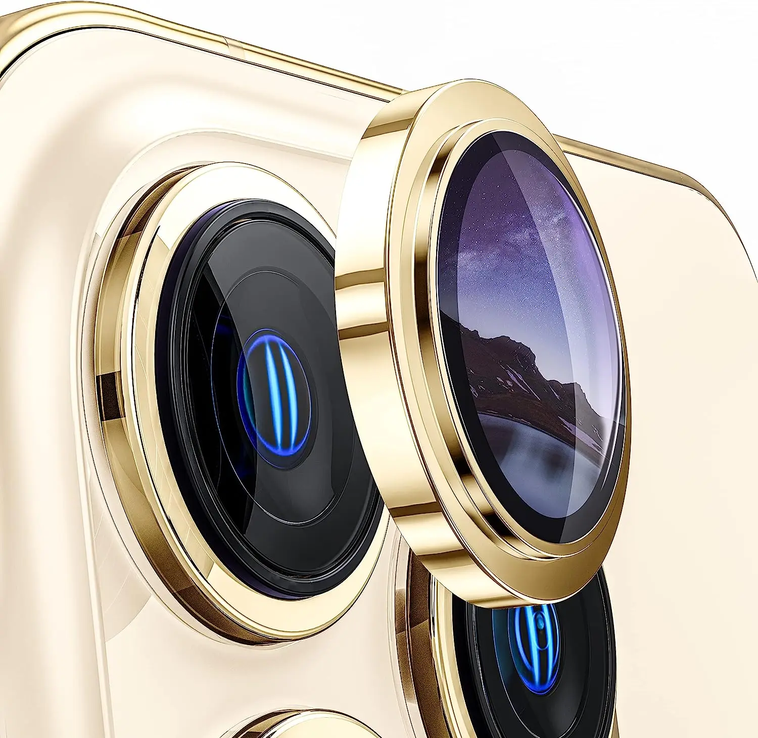 Original Gold Yellow Camera Lens Protector For iPhone 15 Plus 15 Pro Max 13 14Pro 13mini 12ProMax Glass Protection Protect Film