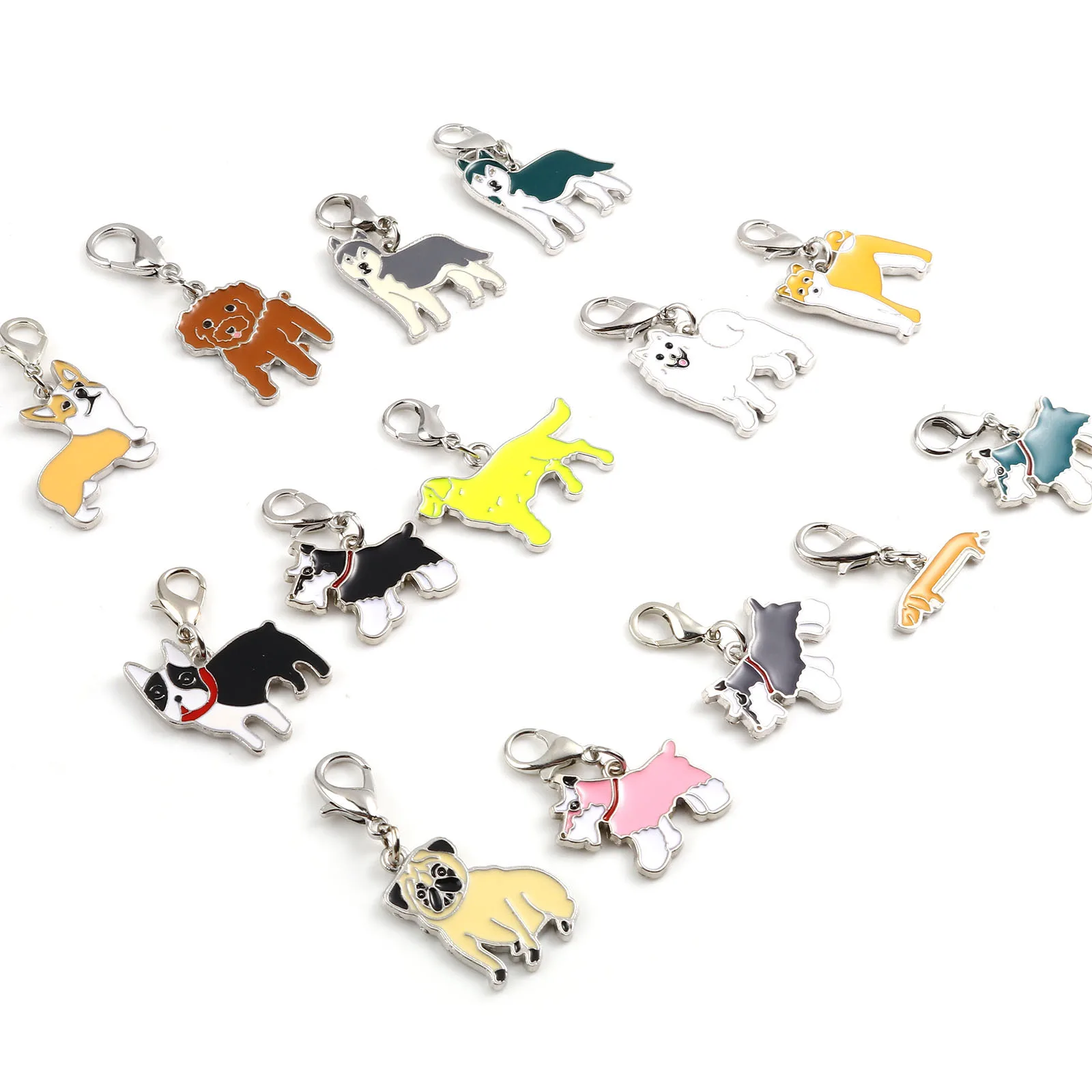 1/2Pcs Cute Pet Dog Series Pendant Locking Stitch Markers Needlework Crochet Latch For DIY Craft Kits Needle Clip Knitting Tools