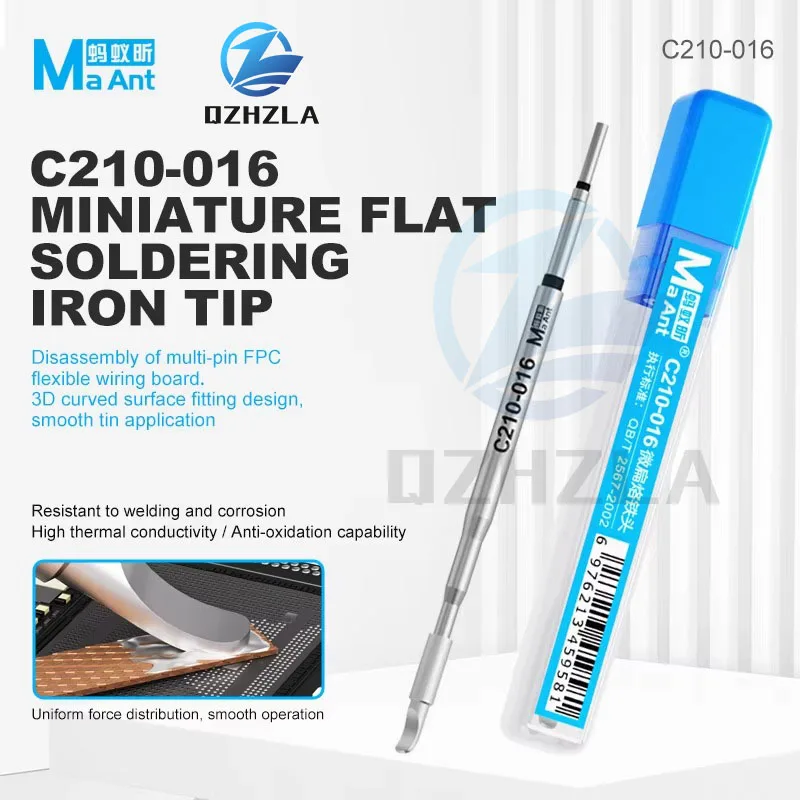Pointe de fer à souder MaAnt C210-016 compatible avec la station de soudure C210, pour le démontage de broches de petits composants et l'utilisation efficace de prises.