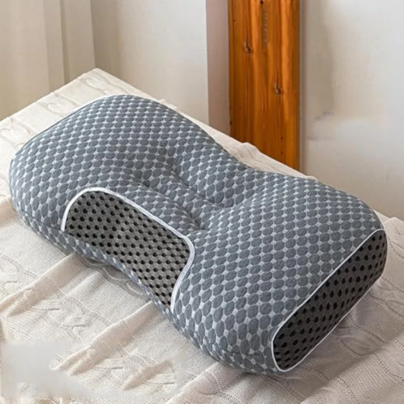 

Home Cervical Memory Pillow, Helps Sleep and Protects The Neck Home Pillow,Gray Low -Mid-High pillow