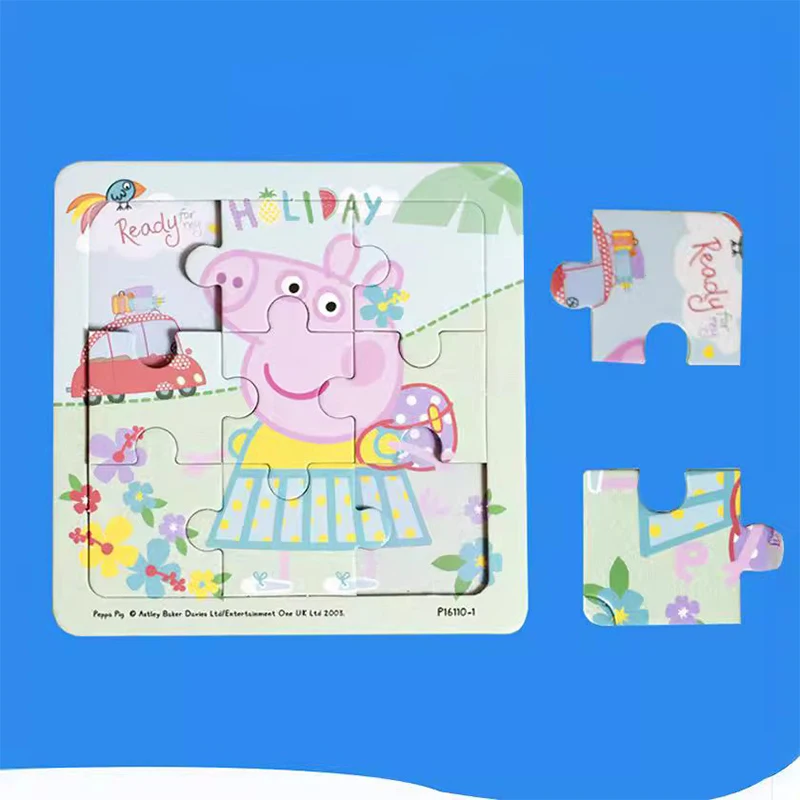 Peppa Pig Doll Model Children's Early Education Puzzle Paper Children Assembling Thinking Blocks For Children Toy Gifts