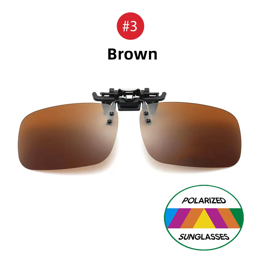 VIVIBEE Klassische Flip Up Clip auf Sonnenbrille Angeln Männer Quadratische Polarisierte Linse Nachtsicht Fahren UV400 Frauen Gläser – Detail 11