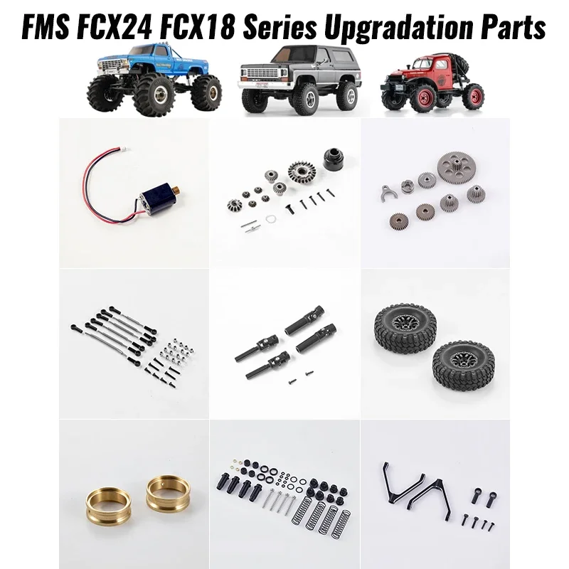 Fms Fcx18 Fcx24 serii wspólne metalowe części zamienne POWER WAGON Max Smasher K5 oficjalne części zamienne zmodyfikowane Op