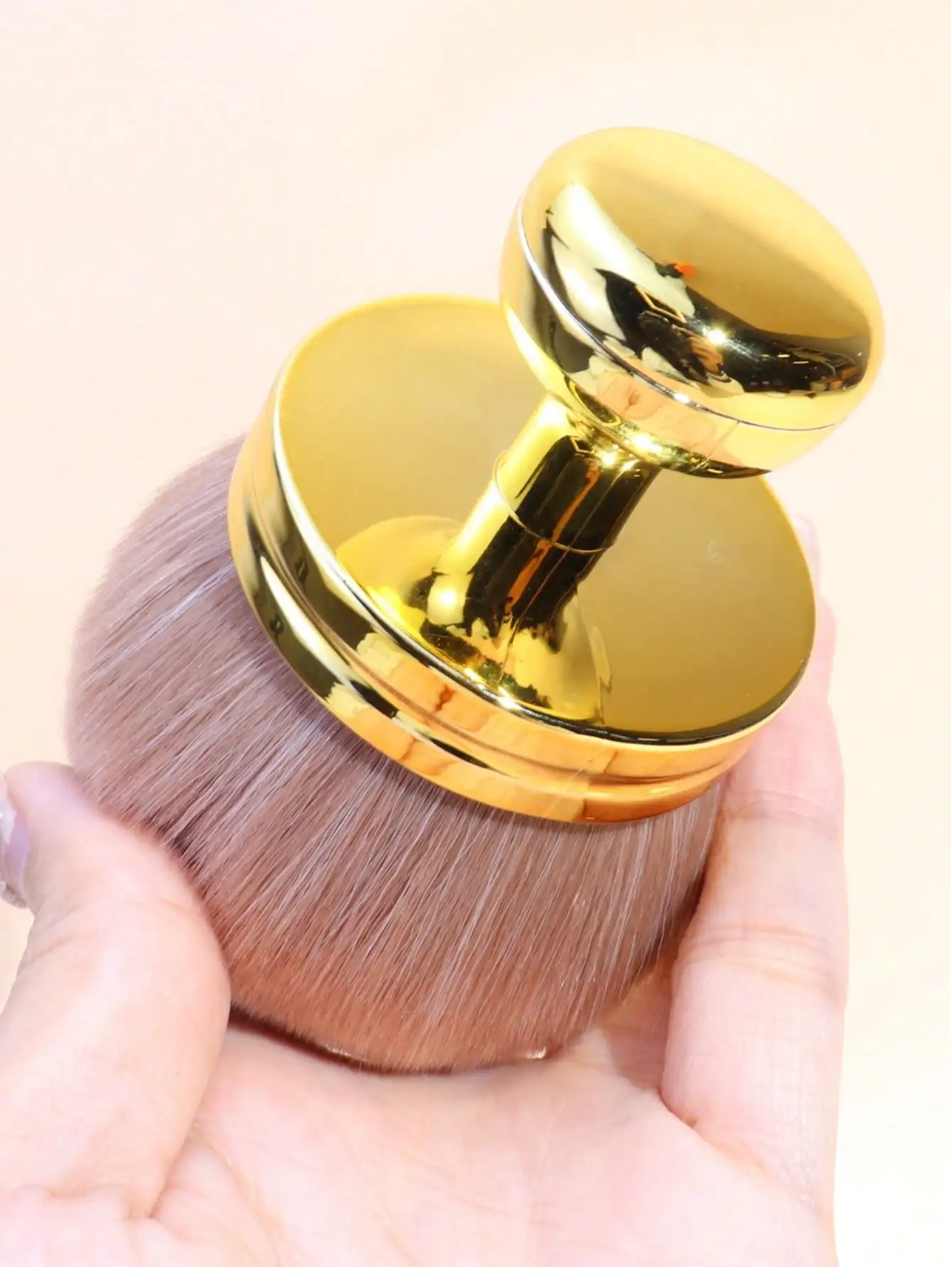 1 Stück extra großer Make-up-Pinsel für loses Puder, tragbarer, weicher, multifunktionaler Rouge-Pinsel, Körperpinsel, Nagelkunst-Staubpinsel – Detail 3