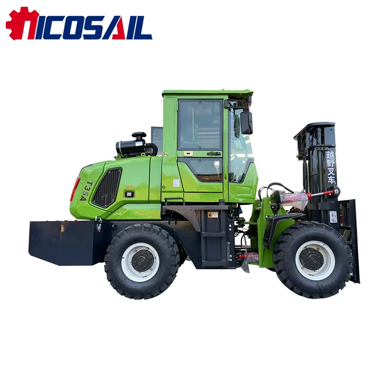 Customized Large Off-Road Forklift Hydraulically Powered Assisted Vehicle Latest Design for Enhanced Performance