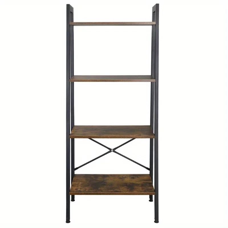 4 Tiers Ladder Shelf Bookshelf Storage Shelf For Office Bathroom Living Room