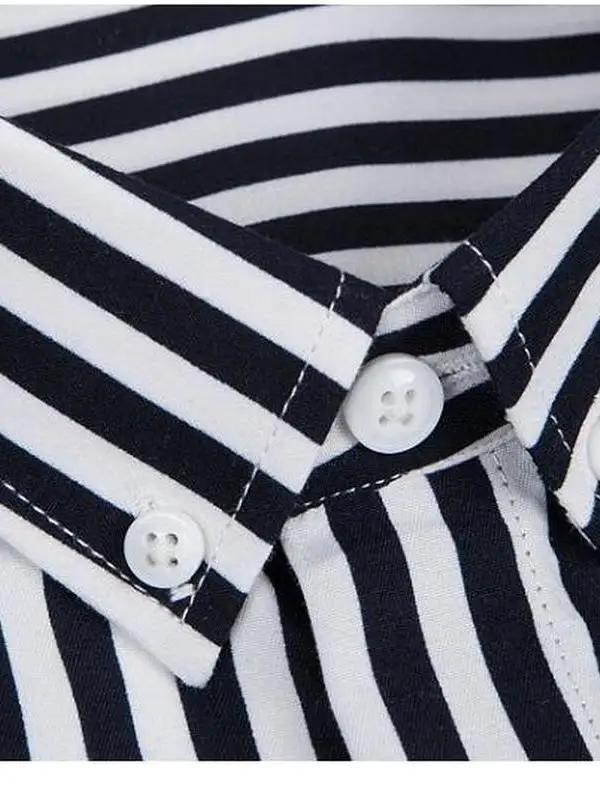 

Longsved мужские Long Sve irt в вертикальную полоску Slim Fit Youthful Sle Four Seasons Universal Regular Thin