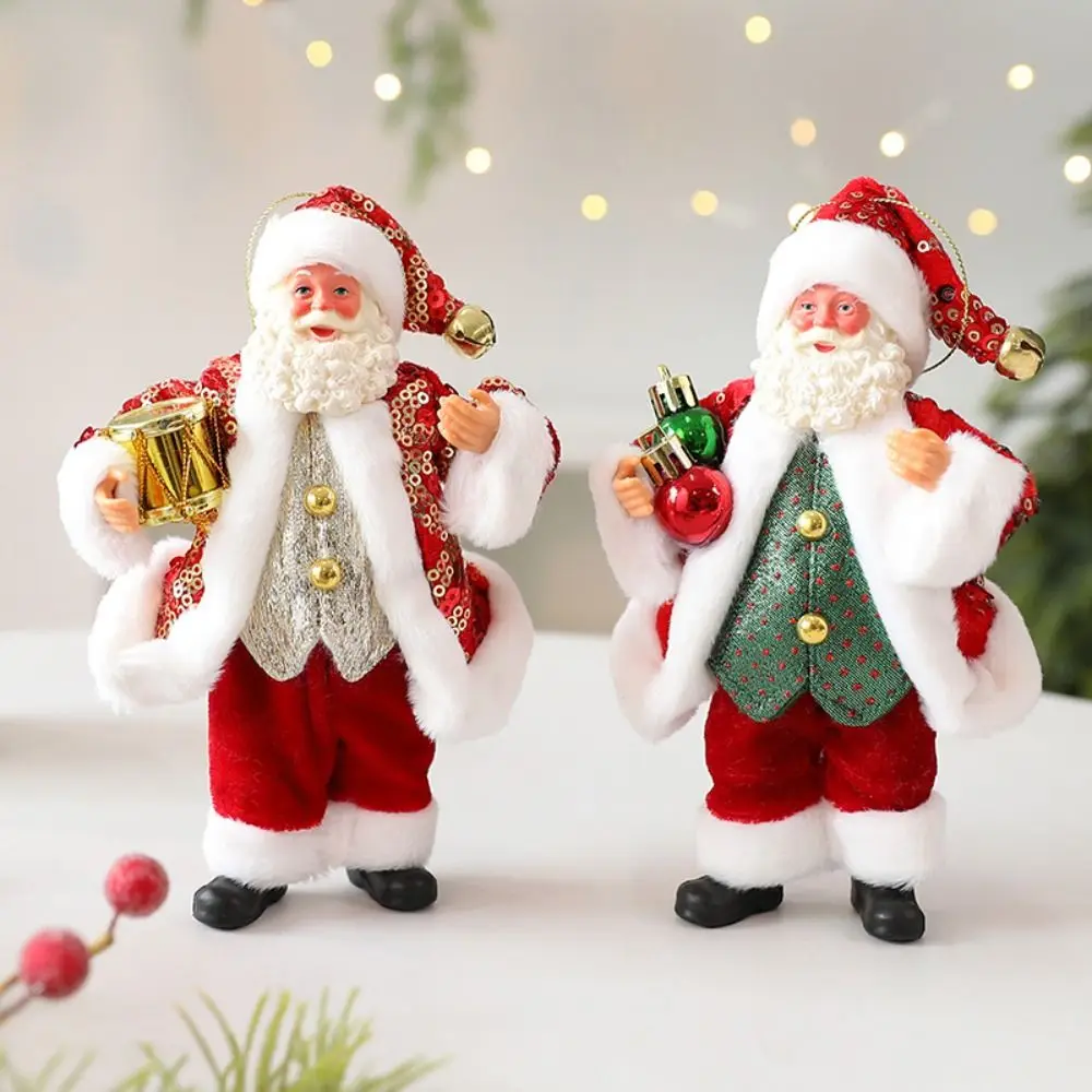 

Funny 3D Xmas Tree Ornament Cute Standing Posture Santa Claus Figurine Cartoon Creative Christmas Home Decorations Office Decor