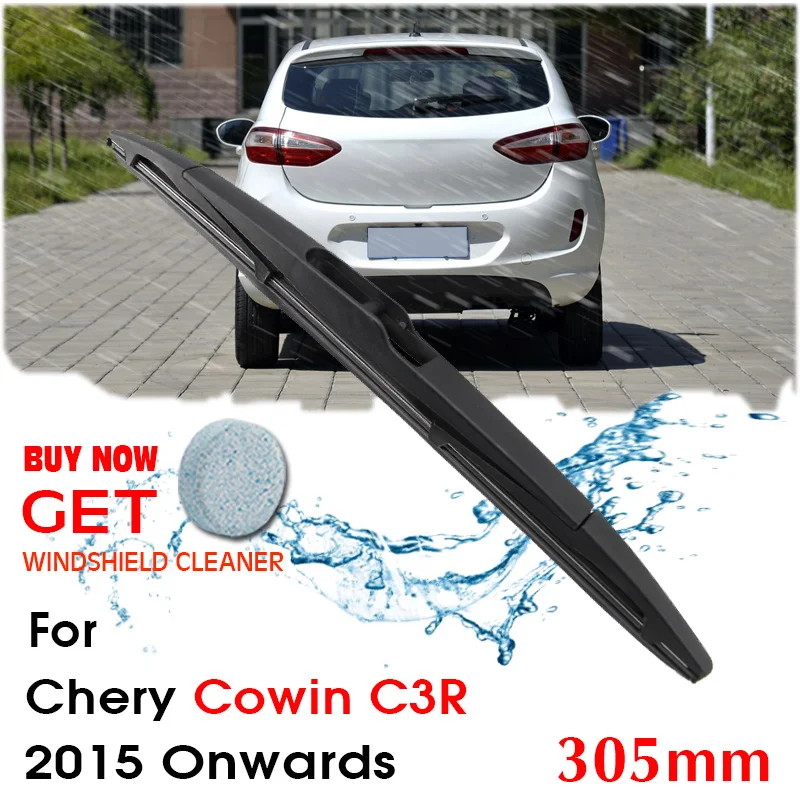 

Car Wiper Blade Rear Back Window Windscreen Windshield Wipers For Chery Cowin C3R Hatchback 305mm 2015 Onwards Auto Accessories