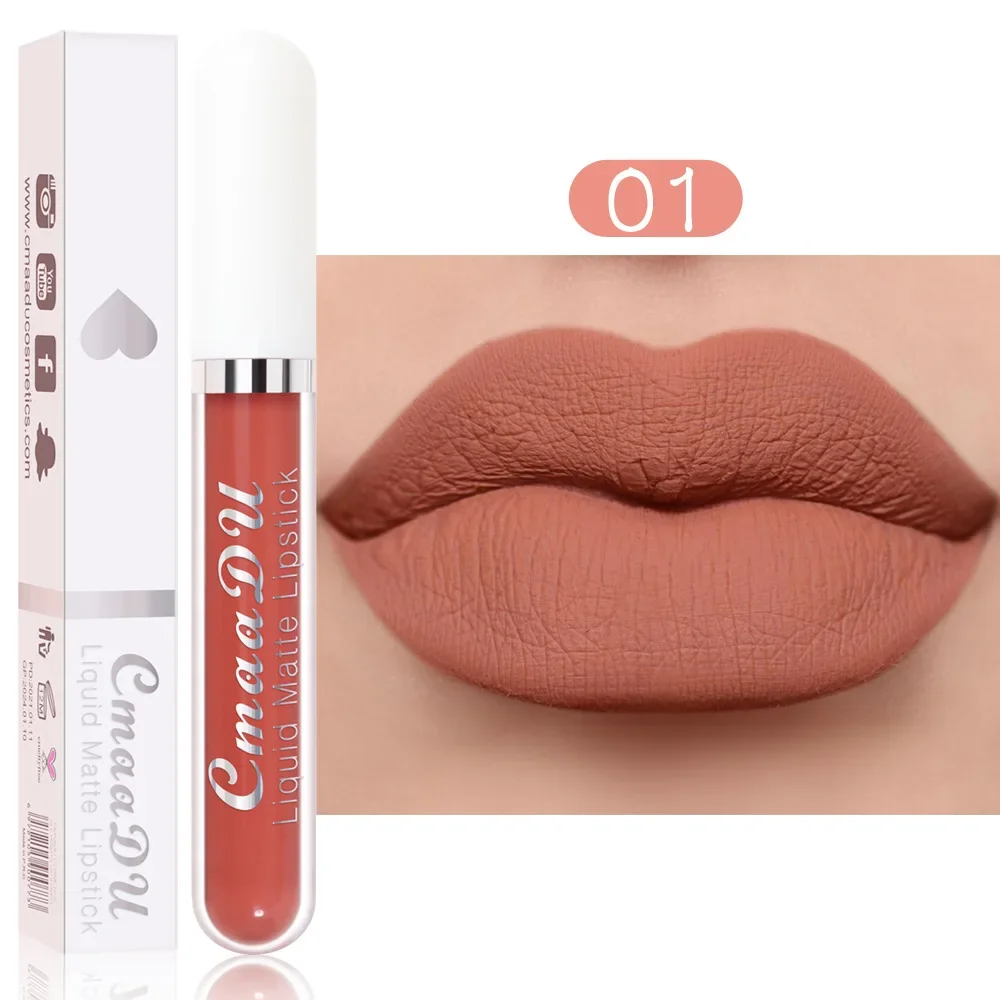 8 Kleur Vloeibare Lippenbalsem Lipgloss Make-Up Matte Hydraterende Nude Pigment Make-Up Op Lange Termijn Waterdicht Fluwelen Lip Make-Up