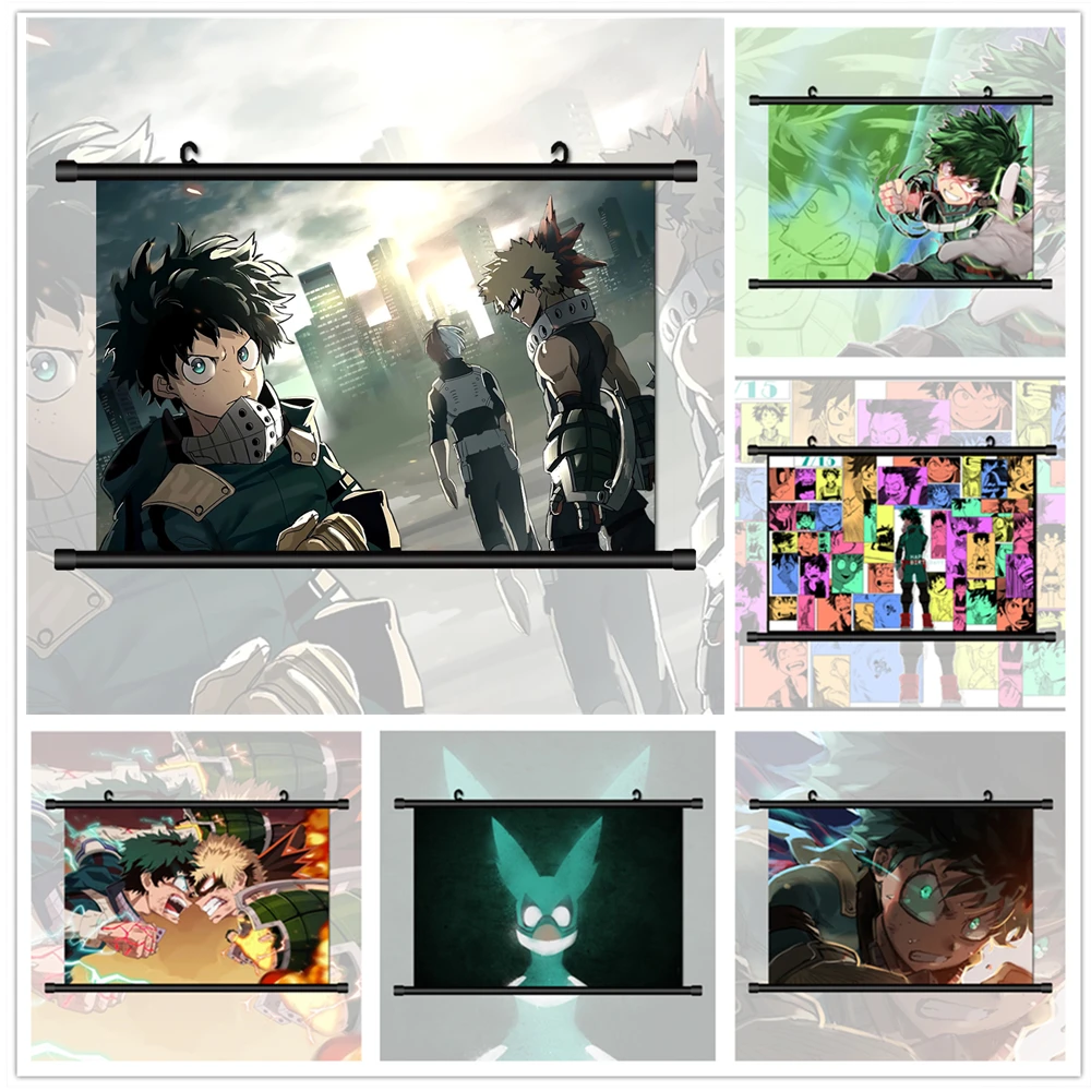 Manga HD Wall Poster Print Canvas Painting Wall Art Kids Bedroom Home Decor Pictures Boku No Hero Academia Midoriya Izuku Anime