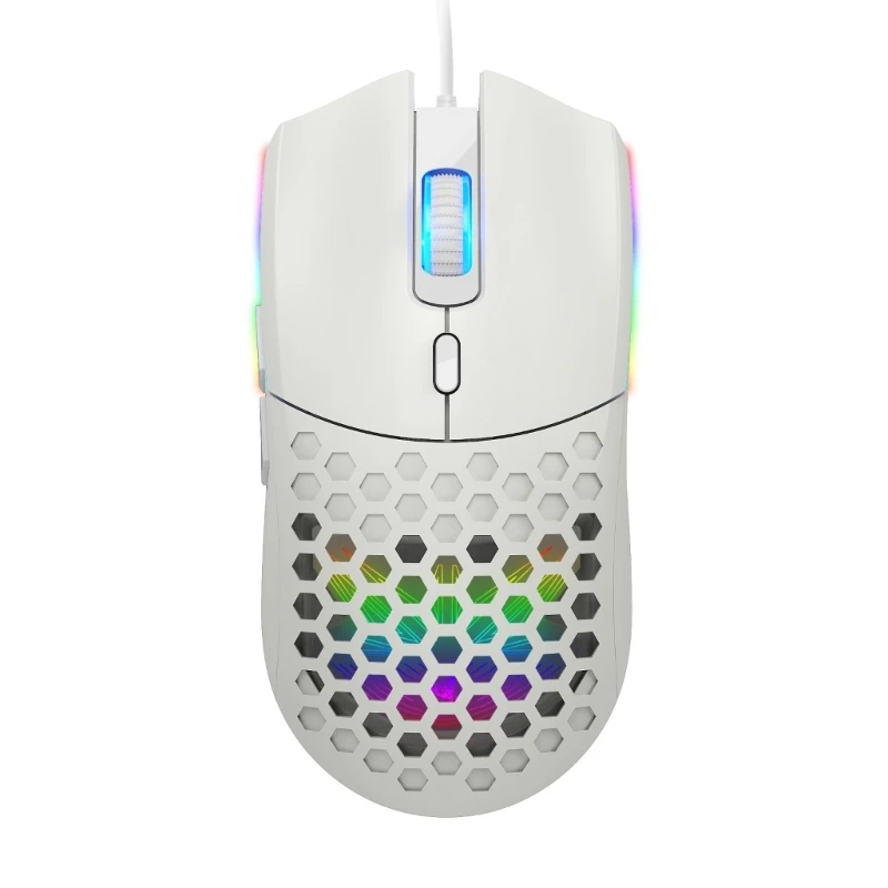 G6DD RGBs Backlit Ergonomic Cord Mouse 6400DPI Opticals Sensorings 6 Button Control For Multiple Devices