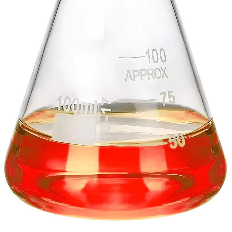 Wide Mouth Conical Flask Heat‑Resistant Glass Erlenmeyer Lab Bottle 100-300ml Straight Neck for Chemistry Experiment