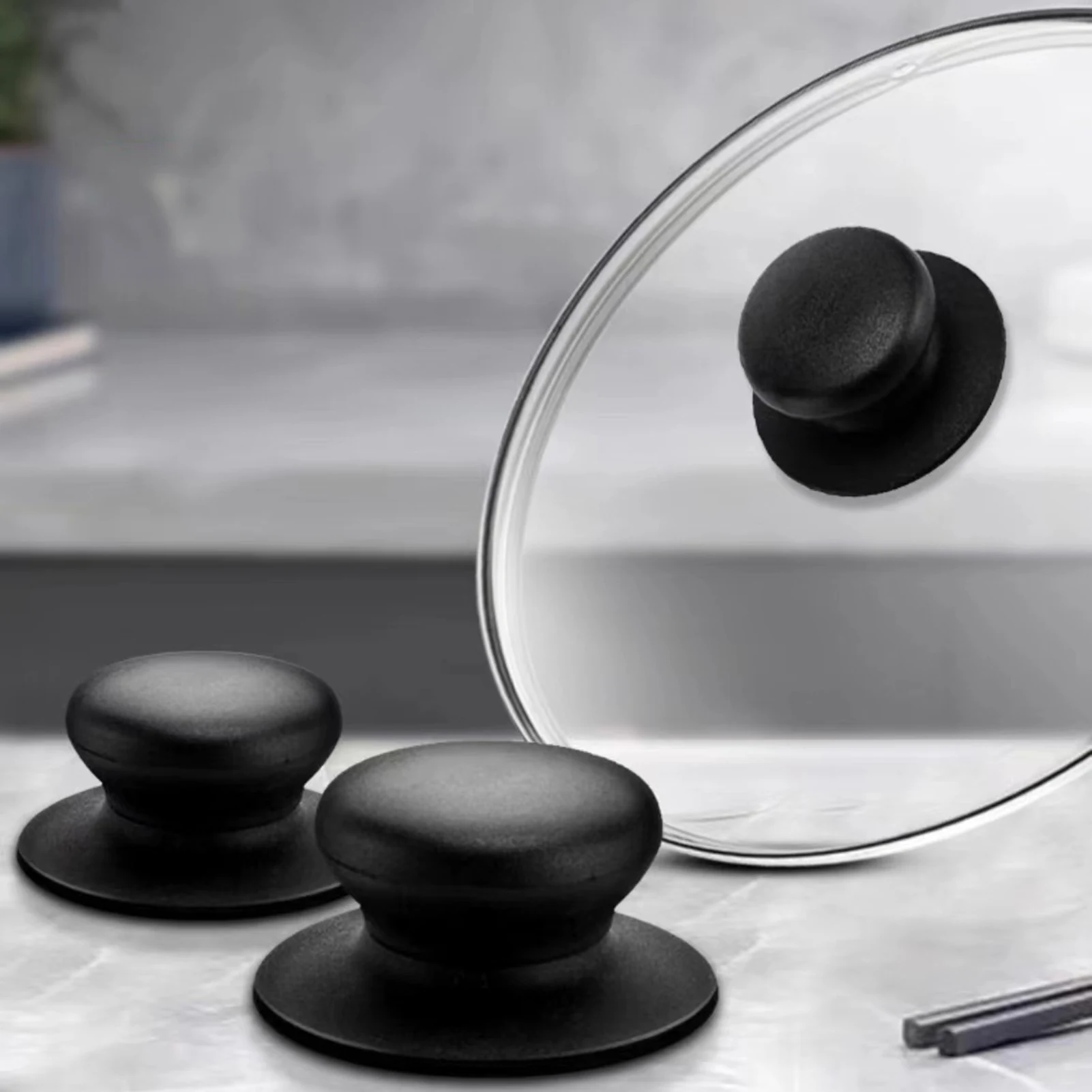 Replacement Lid Knob Universal Pot Handle for Kitchen Repair Stainless Steel Cap Plastic Grip Cookware Accessory Durable